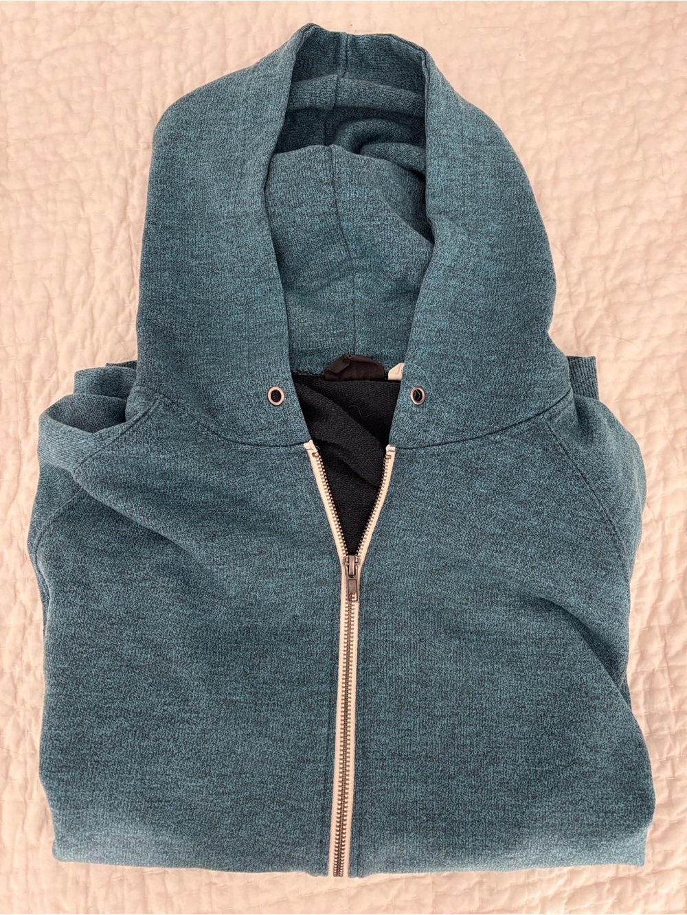 Urban Outfitters Blue Teal Zip-Up Hoodie XL Men's